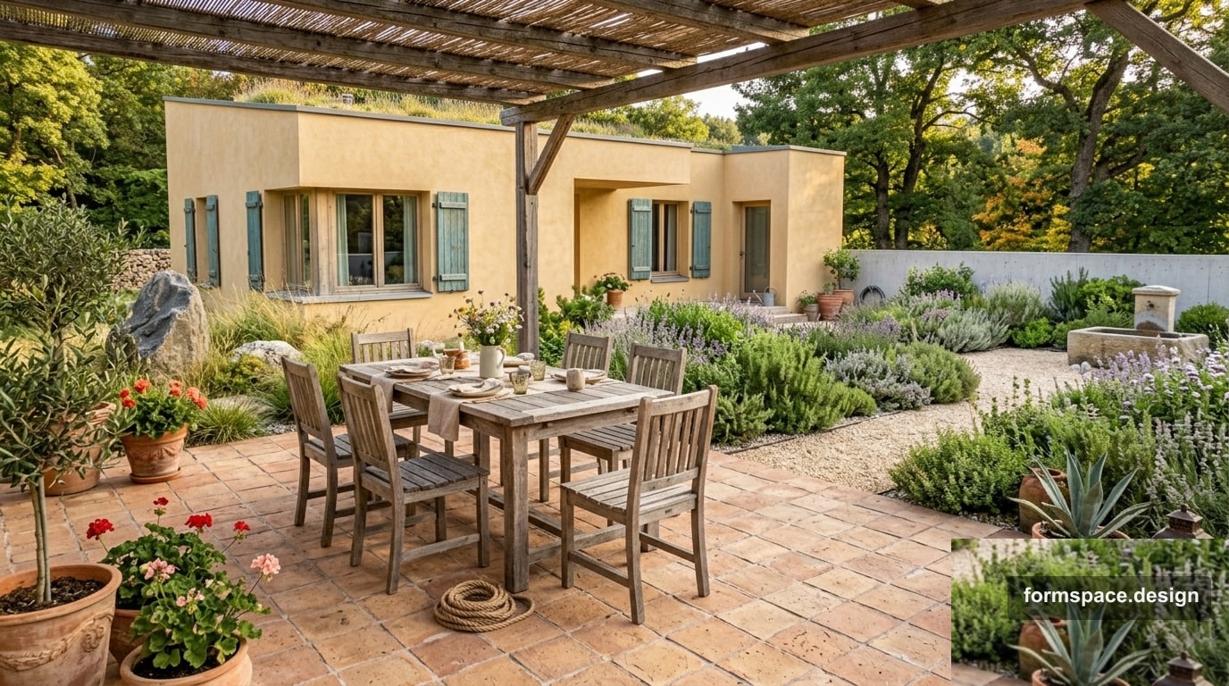 A Seasonal Dacha in Provence Style: Zones and Materials