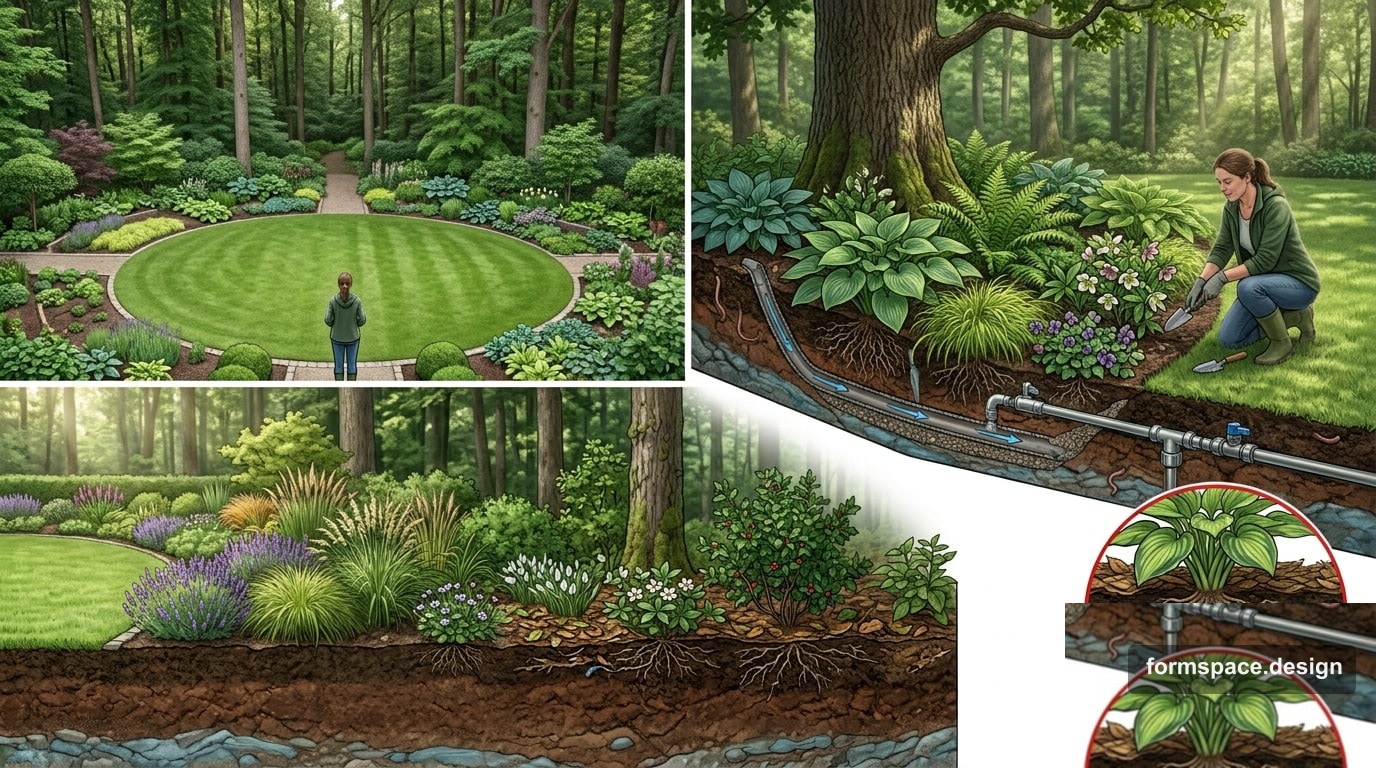 A Plot by the Forest: Zoning in Shade and at the Edge